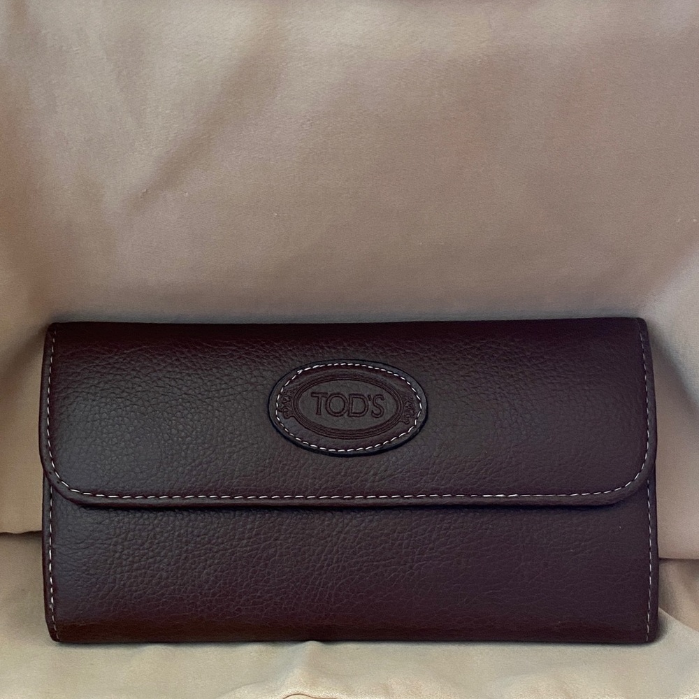 Tod's Dark Brown Leather Wallet